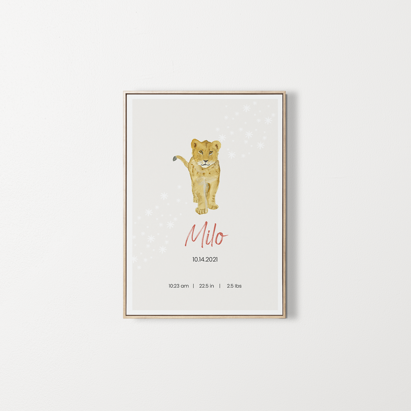 Personalized poster Baby first name