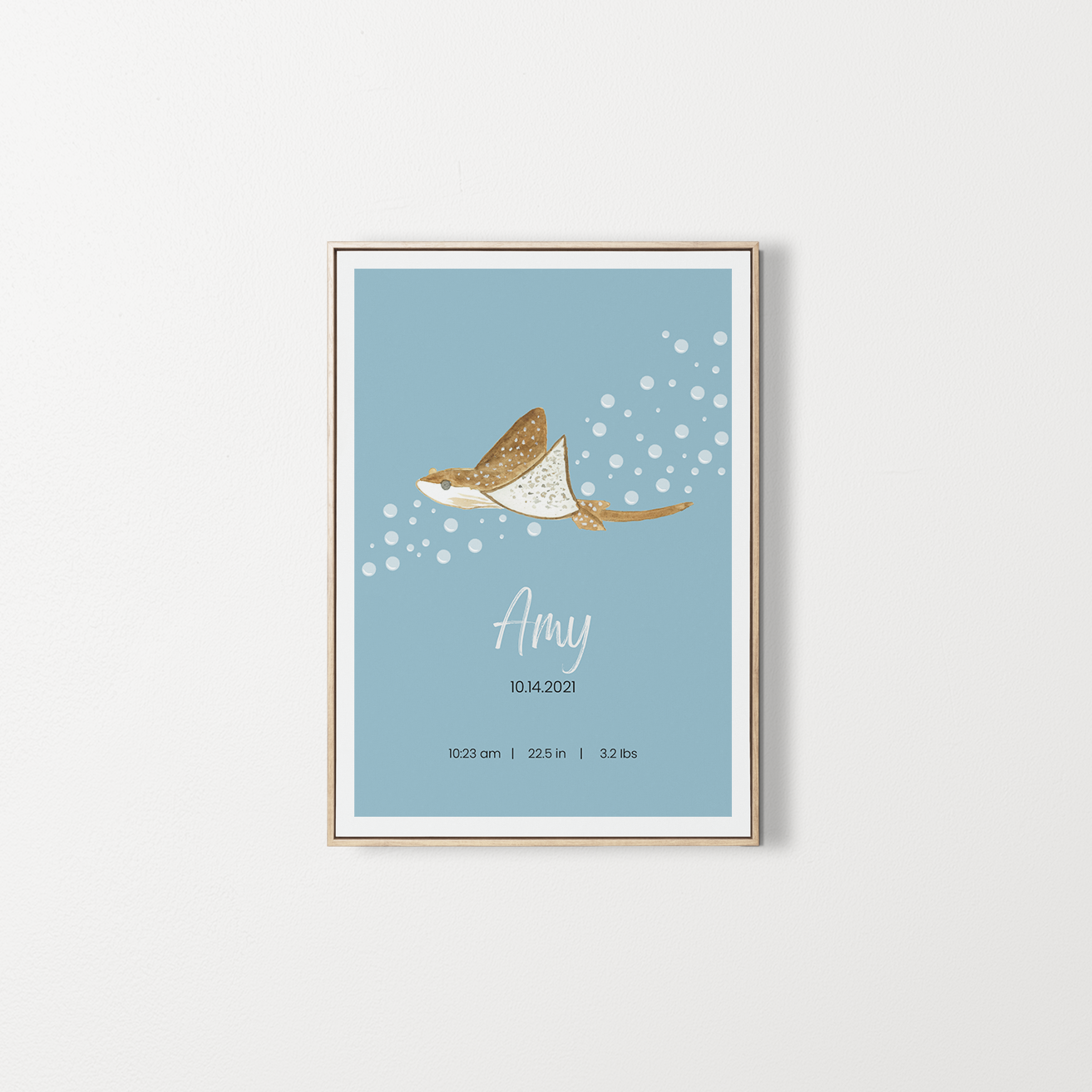 Personalized poster Baby first name