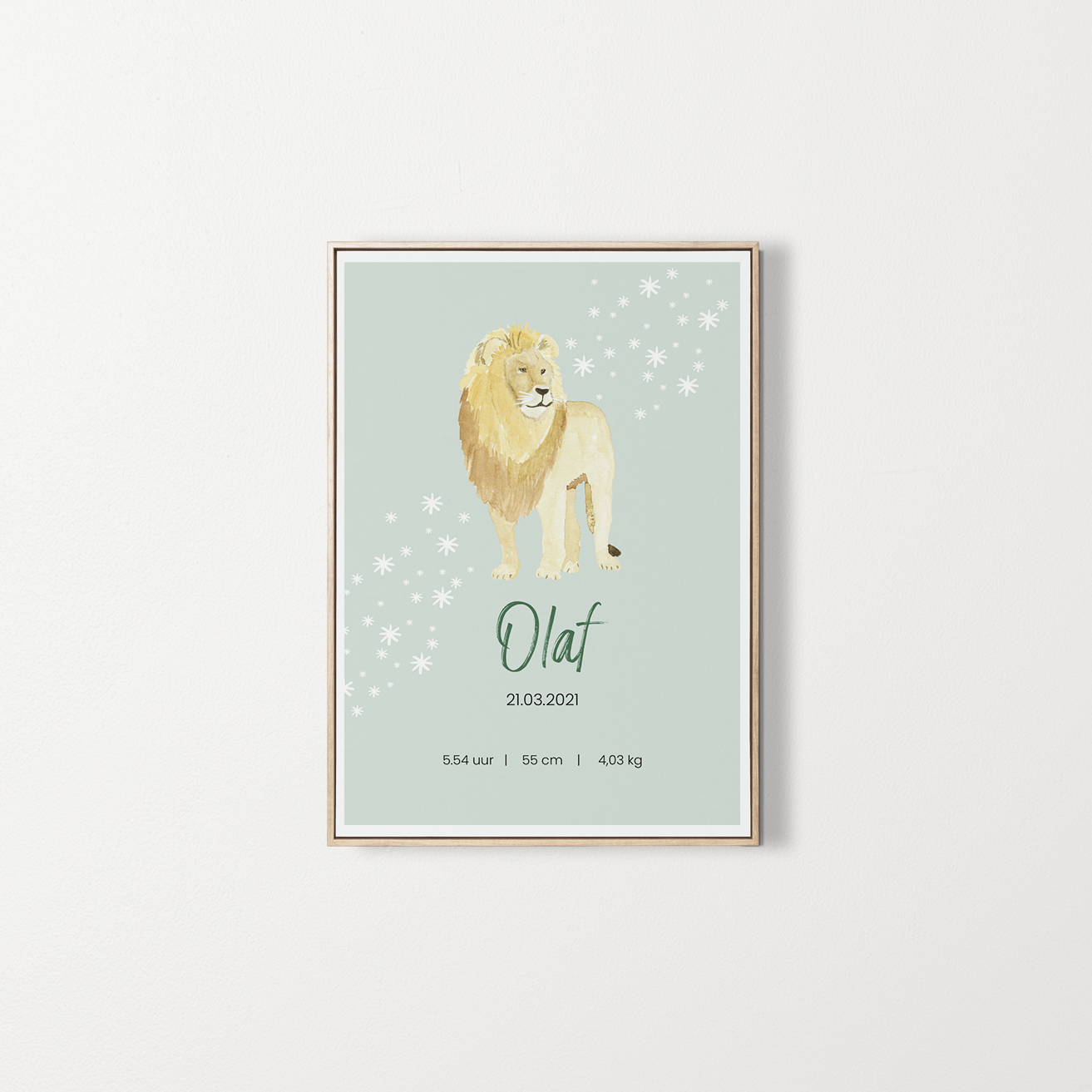 Personalized poster Baby first name