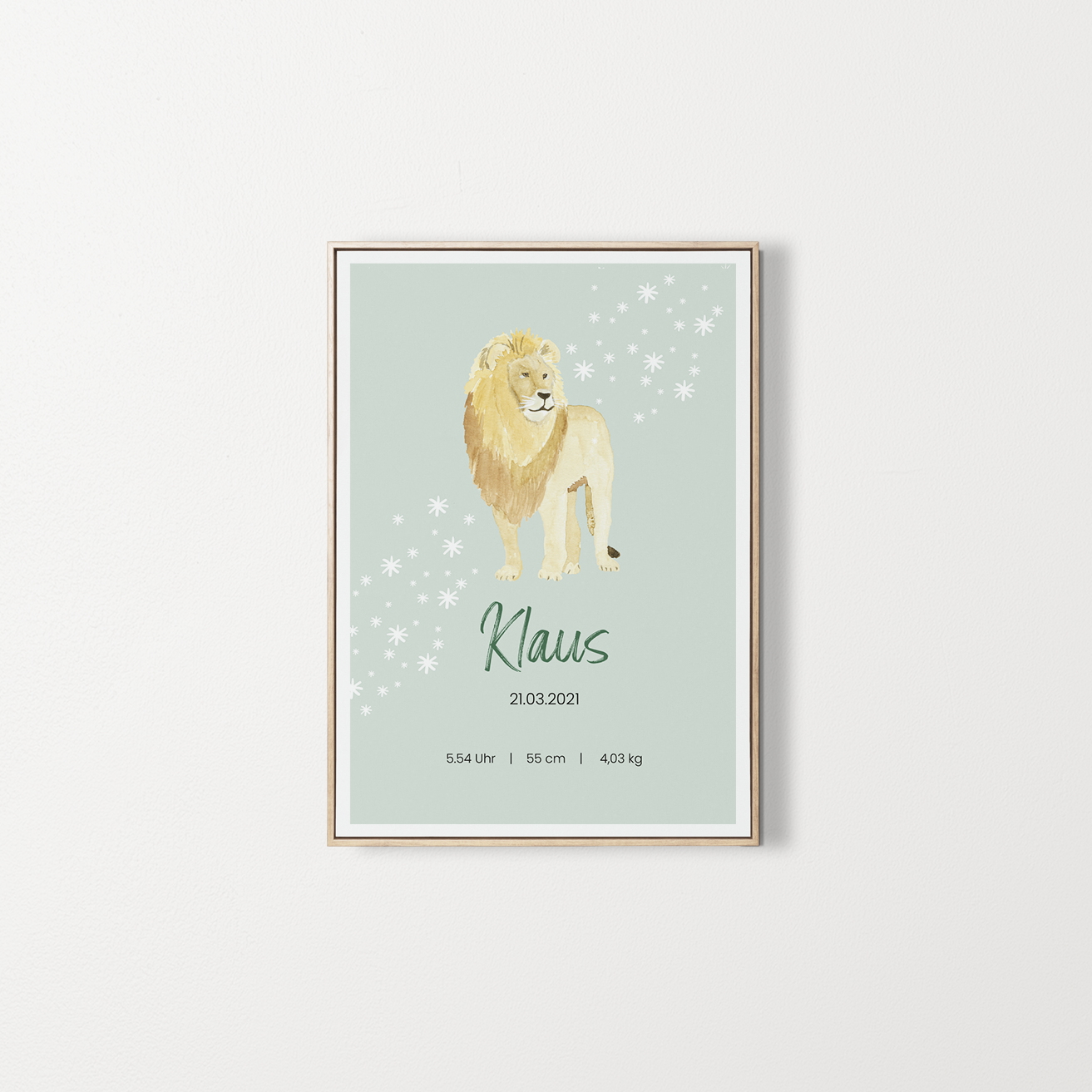 Personalized poster Baby first name