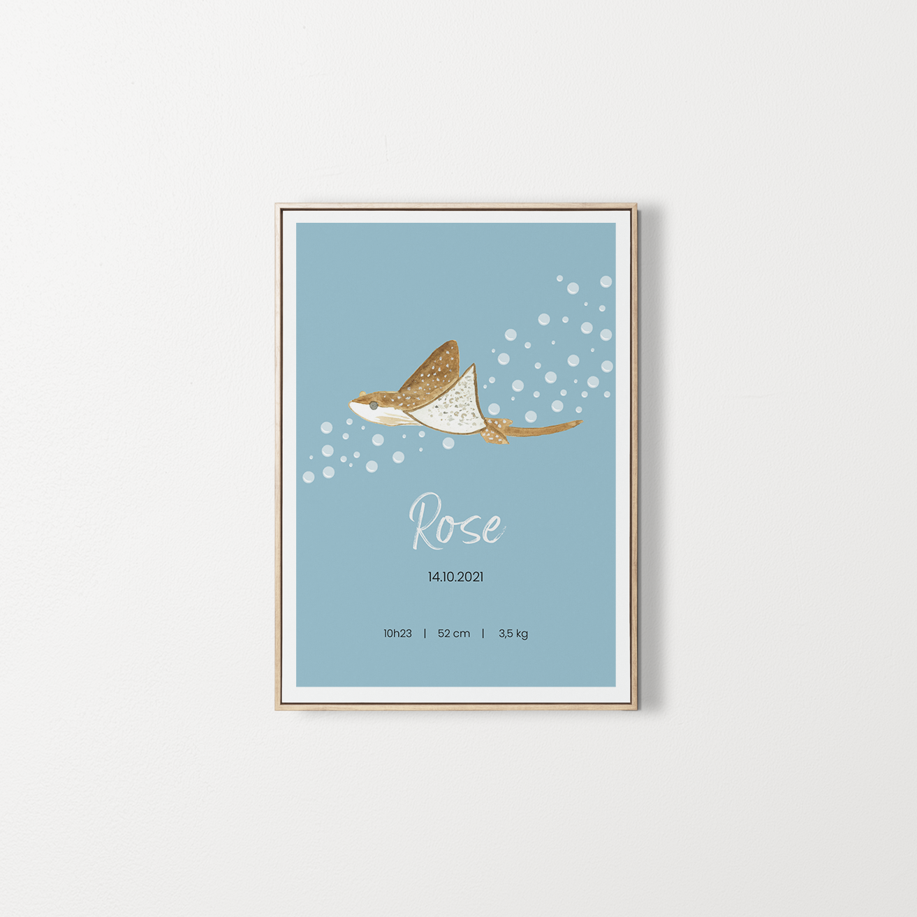 Personalized poster Baby first name