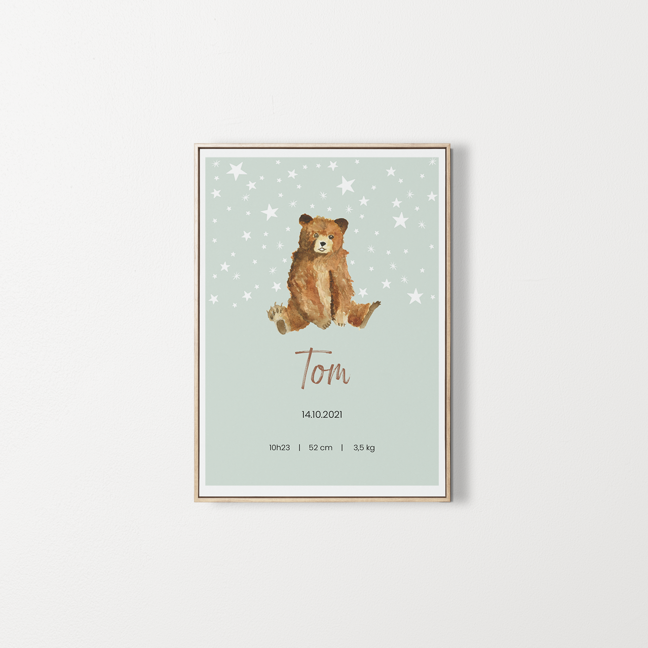 Personalized poster Baby first name