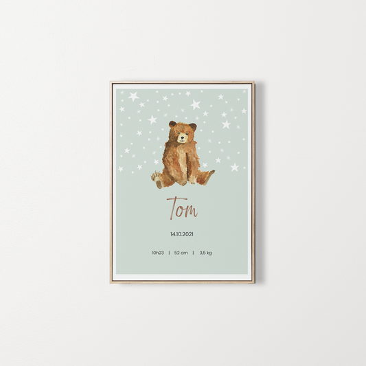 poster naissance ourson