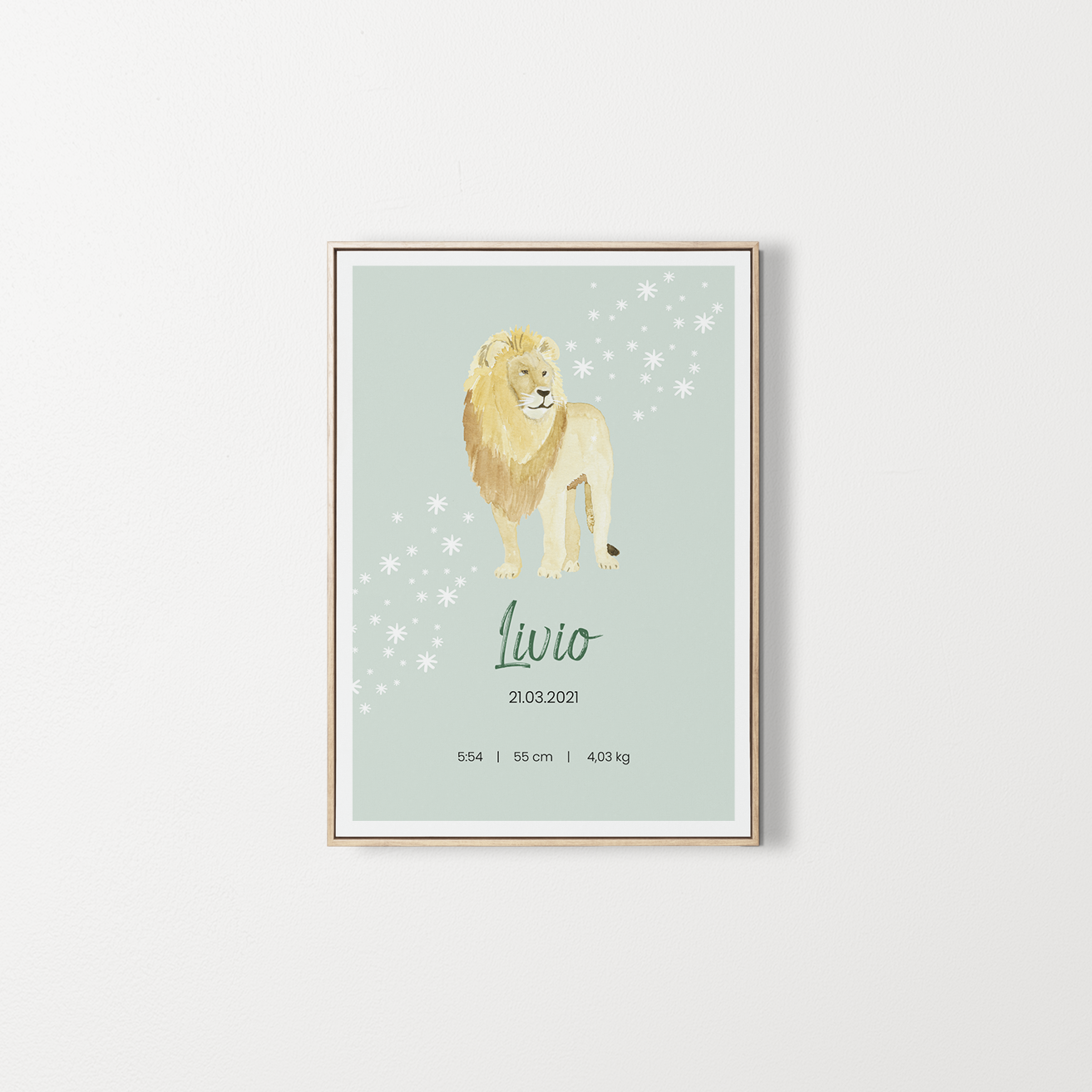 Personalized poster Baby first name