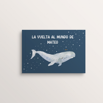 Illustration of the Spanish edition of the personalized book “Le Tour du Monde” – Zebrabook