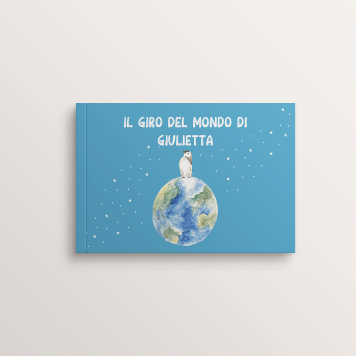 Illustrazione dell'edizione italiana del libro personalizzato “Le Tour du Monde” – Zebrabook