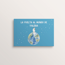 Illustration of the Spanish edition of the personalized book “Le Tour du Monde” – Zebrabook