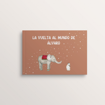 Cover of the Spanish edition of the personalized book “Le Tour du Monde” – Zebrabook