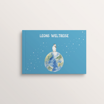 Illustration of the German edition of the personalized book “Le Tour du Monde” – Zebrabook