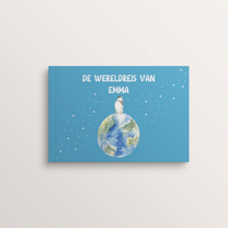 Illustration of the Dutch edition of the personalized book “Le Tour du Monde” – Zebrabook