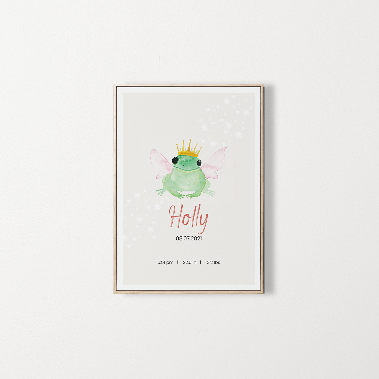 Gepersonaliseerde poster baby voornaam