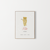 birth poster lion cub