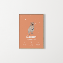 Affiche – Poster de naissance personnalisé – Zebrabook