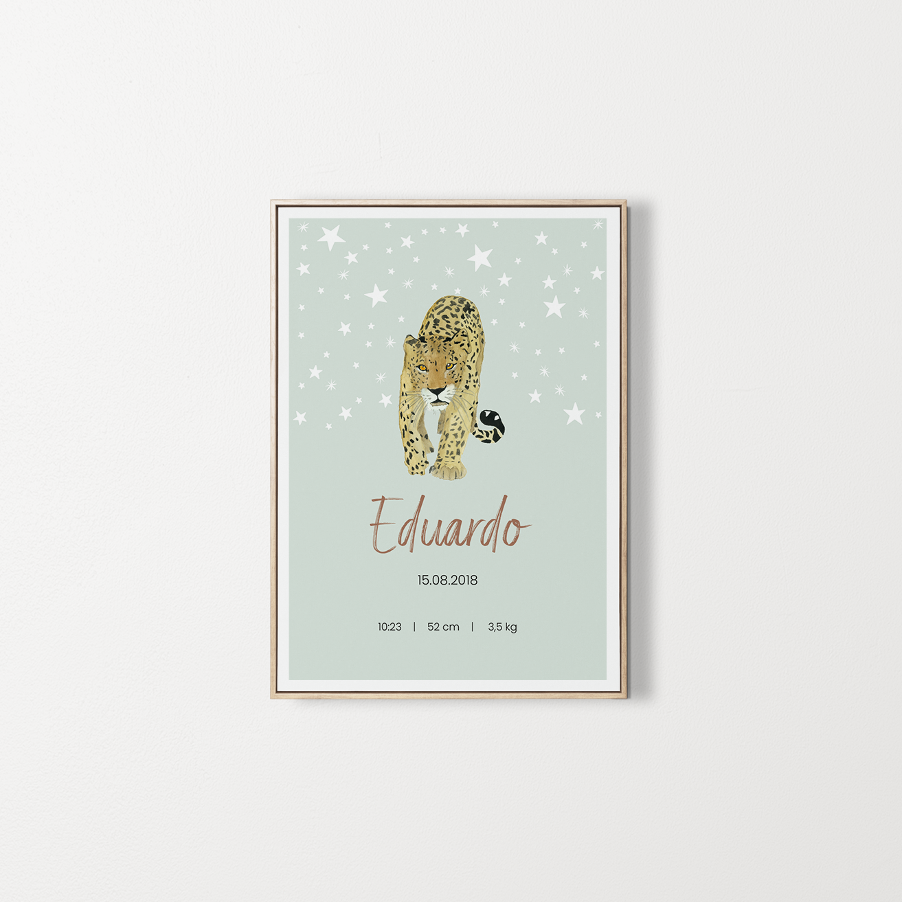 Gepersonaliseerde poster baby voornaam