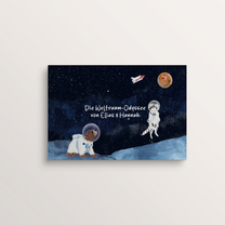 Illustration of the German edition of the personalized book “A Space Odyssey” – Zebrabook