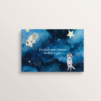 Illustration of the German edition of the personalized book “A Space Odyssey” – Zebrabook