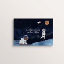 Illustration of the Spanish edition of the personalized book “A Space Odyssey” – Zebrabook