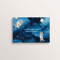 Illustration of the Spanish edition of the personalized book “A Space Odyssey” – Zebrabook