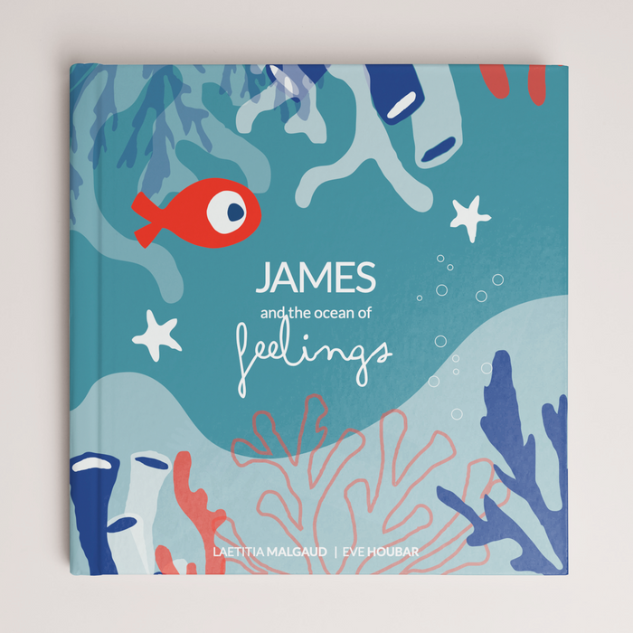 Illustration of the English edition of the personalized book “The Ocean of Feelings” – Zebrabook
