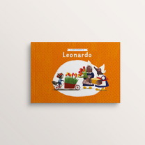 Illustration der italienischen Ausgabe des personalisierten Buches „ Quer durch Europa “ für Kinder – Zebrabook