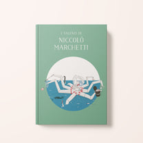 Illustration der italienischen Ausgabe des personalisierten Buches „ Das Talentbuch » – Zebrabook