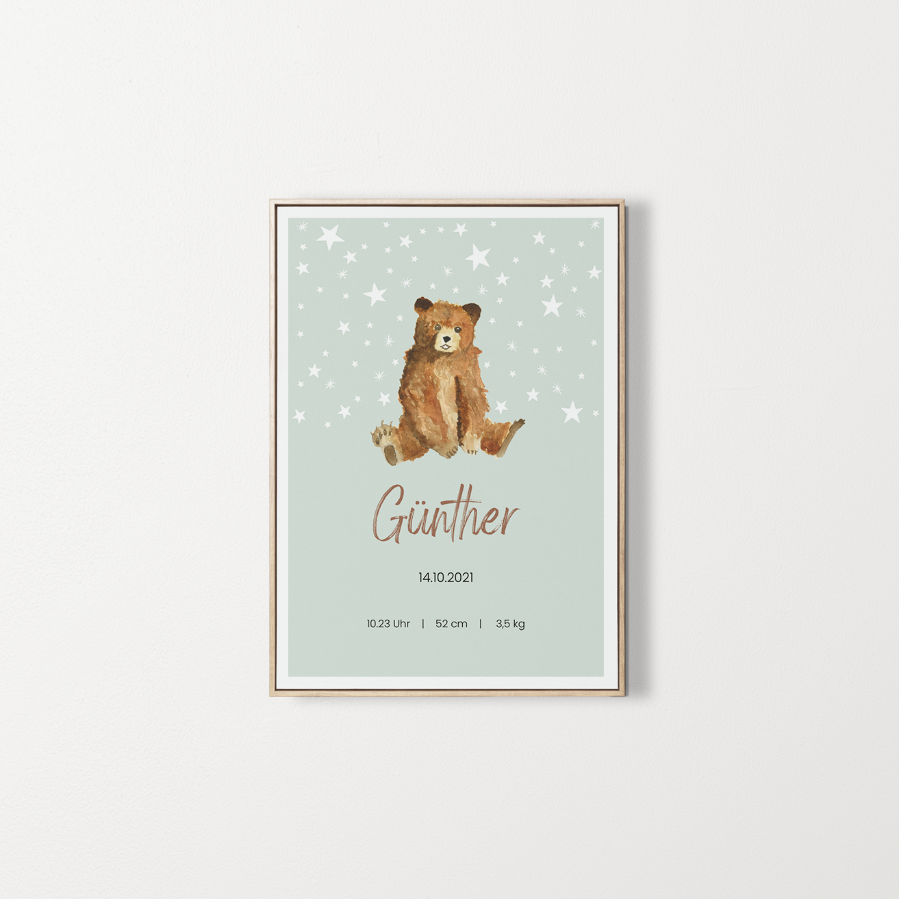 Gepersonaliseerde poster baby voornaam - Main Image