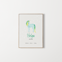 Personalized Poster Einhorn