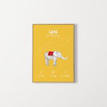 Affiche – Poster de naissance personnalisé – Zebrabook
