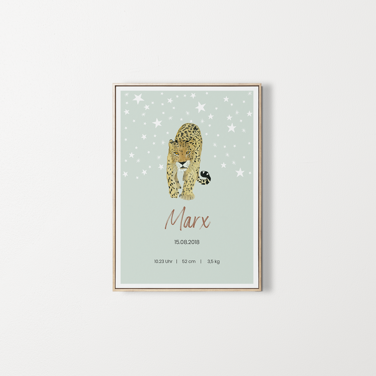 Gepersonaliseerde poster baby voornaam