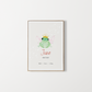 Gepersonaliseerde poster baby voornaam