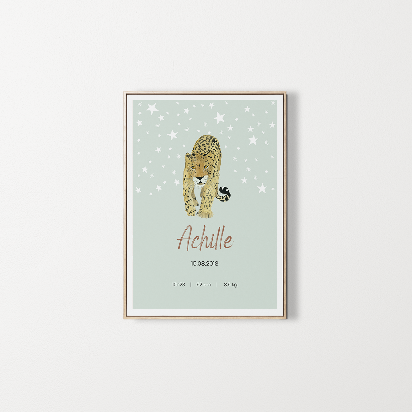 Gepersonaliseerde poster baby voornaam