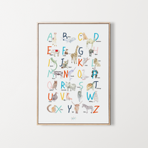 alphabet poster for the baby's cameretta